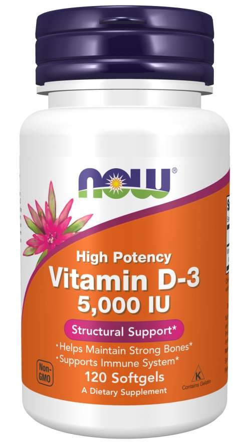 Vitamin D-3 5000 IU (225 mcg) 120 Softgels