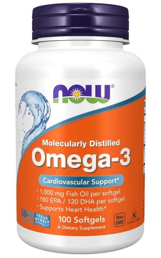 Omega-3, Molecularly Distilled 100 Softgels