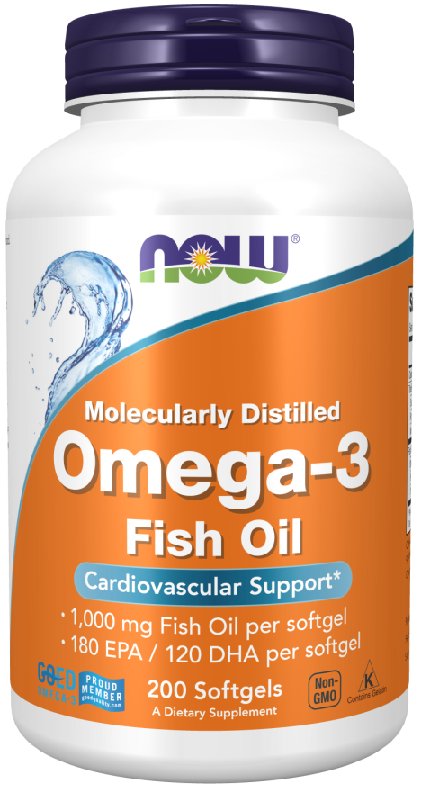Omega-3 Fish Oil, Molecularly Distilled Softgels 200