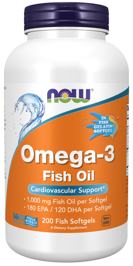 Omega-3, Molecularly Distilled Fish  200 Softgels