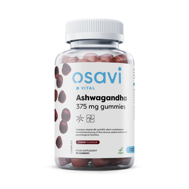 Osavi Ashwaganda 375 mg 90 cherry gummies