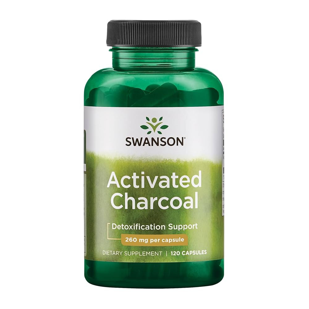 swanson activated charcoal 260 mg 120 caps